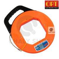 "OPT" BW0415 ฟิชเทปหุ้ม ฟิชเทปพร้อมตลับ (FISH TAPE) ลวดนำสายไฟ ความยาว 15 เมตร