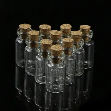 10pcs Mini Small Glass Bottles With Clear Cork Stopper Jars-Taobao