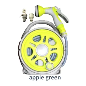 🇸🇬𝗛𝗜𝗚𝗛 𝗣𝗥𝗘𝗦𝗦𝗨𝗥𝗘 12m Mini Car Garden Water Hose Reel Set with  Multi-function Sprayer for Gardening/HDB MSCP Car/Bike/Van Wash