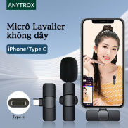 ANYTROX Hệ thống micrô Lavalier không dây 50M 2.4G với Bộ thu phát để tạo