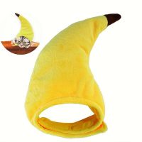 ZZOOI 1PCS Creative Funny Pet Dog Cat Cap Costume Banana Hat New Year Party Christmas Cosplay Accessories Photo Props Headwear