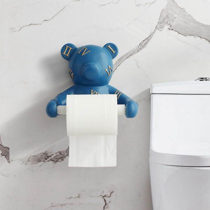 little-bear-wall-hanging-roll-paper-towel-rack-no-hole-bathroom-storage-rack-toilet-toilet-paper-rack