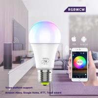 【❐】 pkdibm หลอดไฟไฟ LED สมาร์ท E27 7W Wi-Fi หลอดไฟอัจฉริยะโคมไฟส่องสว่างภายในบ้านหลอดไฟ Smart LED เสียงจับเวลาสามารถเปลี่ยนสีได้โดยโทรศัพท์แอพ