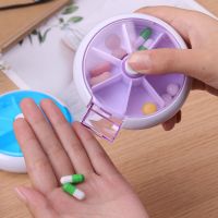 1PC Weekly Rotating Pill Box Travel Pill Case Splitter Pill Organizer Medicine Box 7 Lattices Pill Container Medicine Dispenser Medicine  First Aid St