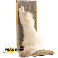 Cat Scratcher, 26.8นิ้ว L Shape Cat Scratch Pad ติดผนัง,Cat Scratching Cardboard พร้อม Ball Toy สำหรับแมวในร่ม