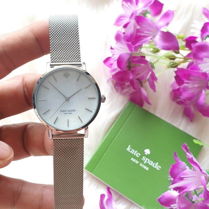 Original Kate Spade New York Threehand White Dial Silver Tone