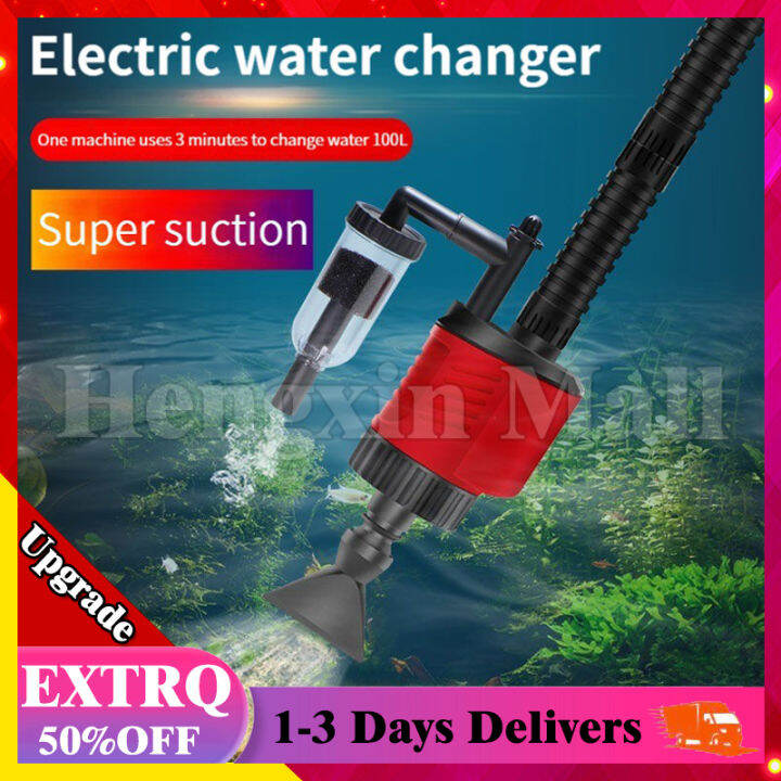 Electric Aquarium Fish Tank Water Changer Sand Washer Vacuum Siphon