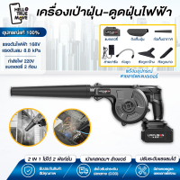 เครื่องเป่าฝุ่น-ดูดฝุ่นไฟฟ้า เครื่องเป่าลม เครื่องเป่าลมไร้สาย220V แบตเตอรี่ 2 ก้อน เป่าเคสคอมฯ ล้างแอร์ เป่าขนสุนัข ฯลฯ 150000 mah