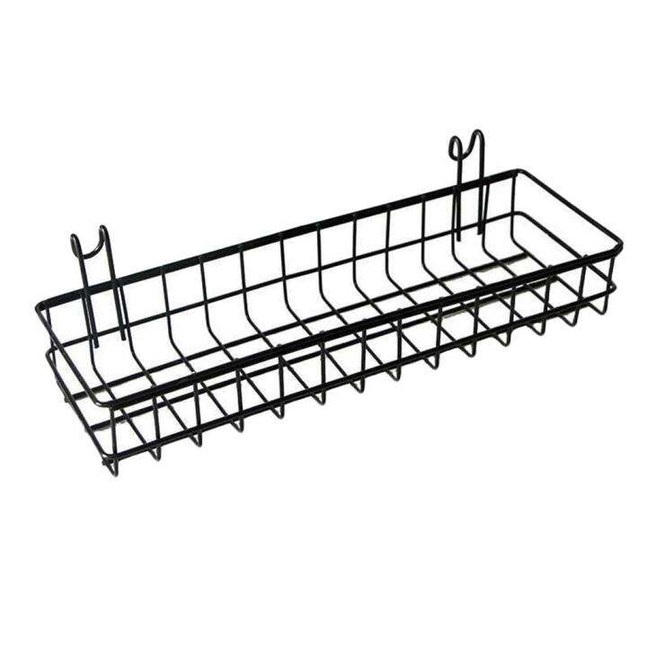 LazaraHome Mesh Wall Metal Wire Basket, Grid Panel Hanging Tray, Wall
