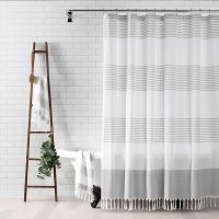 【CW】▣◑  Imitation Ins Tassel Stitching Shower Curtain Partition Hotel Decoration Can Hooks