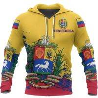 Venezuela เสื้อฮู้ดแนวประเทศ3D ทุกเสื้อสวมหัวแฟชั่นมีฮู้ดพิมพ์ลายสำหรับผู้ชายผู้หญิงเสื้อกันหนาวคอสเพลย์