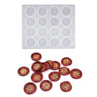 Wax Seal Stamp Silicone Pads Non-Sticky 16-Cavity Wax Sealing Mat Round Wax Seal Stamp Pad For DIY Craft Adhesive Waxing Easy To