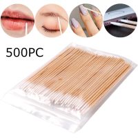 ◄✙❁ 500PC/lot Makeup Ears Cleaning Sticks Cosmetic Wood Cotton Buds Tips Disposable Micro Cotton Swabs Nails Eyelash Extension Tools