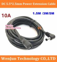 1.5M/3M/5M elbow 19V power extension cable DC 5.5x2.5 male to female power cable DC 5.5x2.5mm for notebook / Projector 1pcs/lot