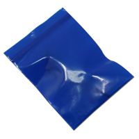 300Pcs Mini Blue Plastic Retails Zip Lock Packaging Bag Solid Blue Self Sealing Zipper Packing Pouch for Small Crafts Grocery Food Storage  Dispensers