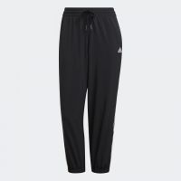 Adidas กางเกงกีฬาผ้าทอขาเจ็ดส่วนผู้หญิง Essentials Woven 3-Stripes 7/8 Pants | Black/White ( GR9605 )