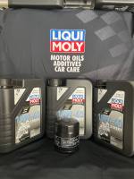 ชุดเปลี่ยนถ่ายน้ำมันเครื่อง Liqui Moly 10W-40 สังเคราะห์แท้100 พร้อมกรองน้ำมันเครื่อง ครบชุด 3 ลิตร Honda CBR500R/CB500F/X / CB/CBR650F/R / Z300 / W650/MT-07-0