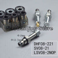 2 Kedudukan 2 Cara Biasanya Terbuka ตลับด้าย Hidraulik DHF08-221โซลินอยด์วาล์วทิศทาง SV08-21 LSV08-2NOP AC220V DC12V