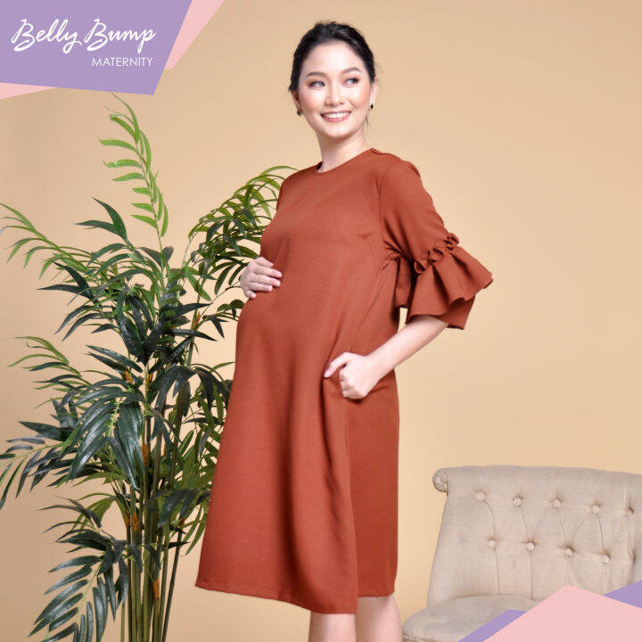 MATERNITY DRESS WITH ZIPPER BACK ENCLOSURE Lazada PH