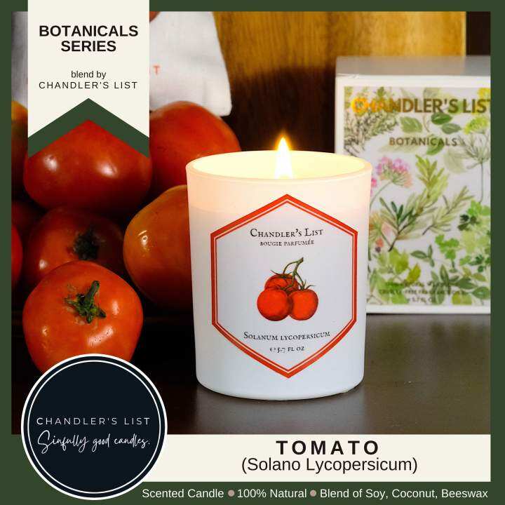 Scented Candle TOMATO scent by Chandler's List, Premium Natural Candles