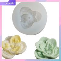 YESMILE ซิลิโคนทำจากซิลิโคน แม่พิมพ์เทียนซิลิโคนดอกโคลเวอร์ดอกกุหลาบ สีขาวขาว 882.6ซม. แม่พิมพ์ซิลิโคนเทียน แม่พิมพ์ดินเผาเรซินอีพ็อกซี่ ขนมอบขนม