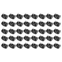40PCS 2 Point Brake Pipe Line Retaining Clip Holder Bracket 811611797 Double Conduit Base Clip 4.75mm Black