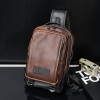 [COD] 2023 new retro large-capacity chest bag version shoulder messenger street trendy mens backpack