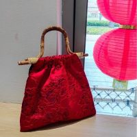 Hot selling new Chinese style red wedding bag F.Green floating green rattan bamboo with Xiuhe dress cheongsam