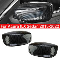 สติกเกอร์ฝาครอบกระจกมองหลังรถยนต์ Acura ILX ซีดาน2013-2022ประตูด้านนอกหมวกแก๊ปมีปีกวิวเคสด้านหลังคาร์บอนไฟเบอร์