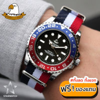 AMERICA EAGLE นาฬิกาข้อมือสุภาพบุรุษ สายสแตนเลส รุ่น AE8007G –NAVYREDWH/BLACK/NAVYRED