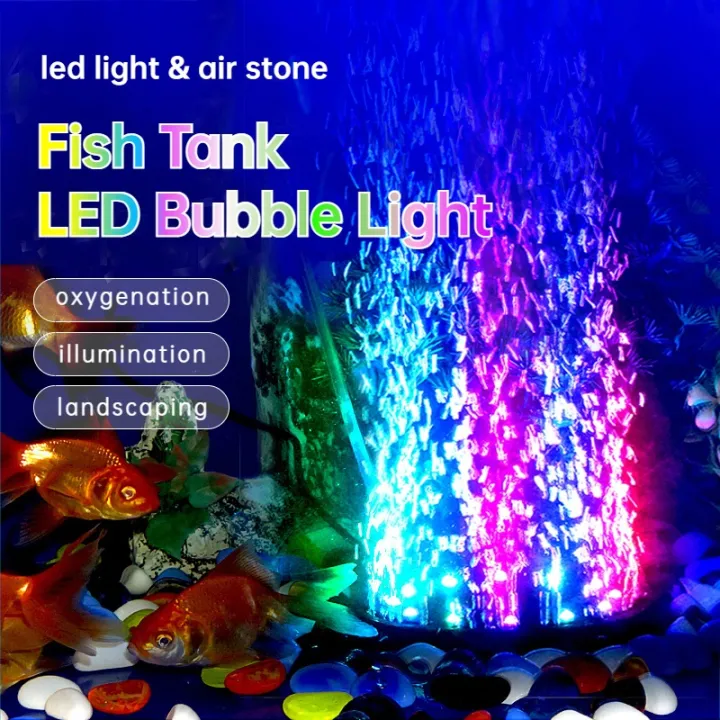 Fish Tank Led Bubble Light Colorful Slow Flashing Light Oxygen Light