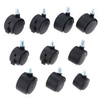 Sliding Wheel Swivel Casters 1/1.25/1.5/2 Inch Rubber 360 Degrees Rotating Rolling Office Computer Chair Hold M8/M10 screws Furniture Protectors  Repl