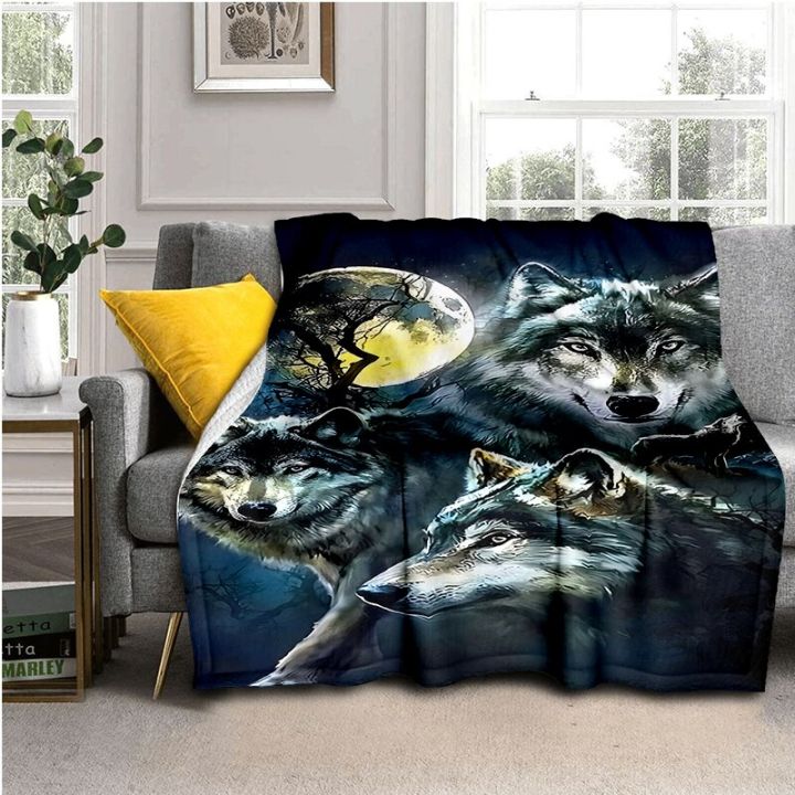 in-stock-3d-wolf-blanket-sofa-blanket-bed-super-soft-warm-flannel-blanket-portable-blanket-queen-blanket-can-send-pictures-for-customization
