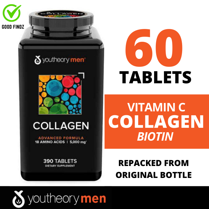 Repacked Youtheory Collagen Type 1 2 3 for Men 60 Tablets Lazada PH