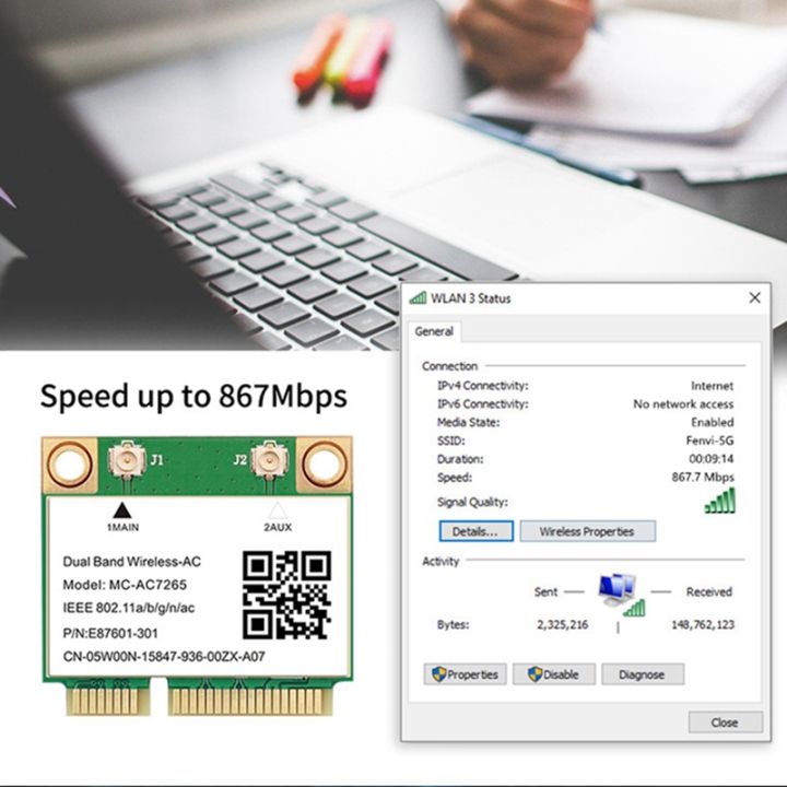 1200mbps-wireless-mc-ac7265-dual-band-mini-pci-e-wifi-card-bluetooth-4-2-802-11ac-dual-band