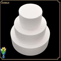 ZHIMUA 4/6/8 inch ของตกแต่ง หุ่นจำลอง ปาร์ตี้ DIY โฟมโพลีสไตรีน รูปแบบการฝึก กลม แม่พิมพ์โฟมเค้ก