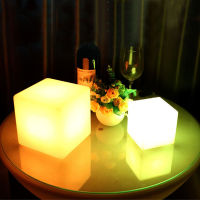 LED Cube Light Garden Lawn Lamps Outdoor Luminous Square Light Holiday Decoration Floor Lamp Pool Party Lights Remote Control