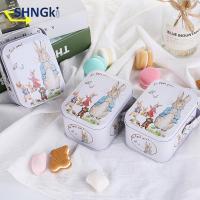 Vintage Small Suitcase Happy Easter Tin Metal Candy Box Gift Box Cookie Gift Box Small Suitcase Sundries Organizer Storage Can Storage Boxes