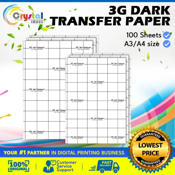 SuPrint.Ph - 3G DARK TRANSFER PAPER A4 📌 A4 Size 📌 3G Jet Opaque