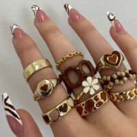 【YF】♈☞  Fashion Enamel Rings for Multicolor Resin Set Jewelry anillos