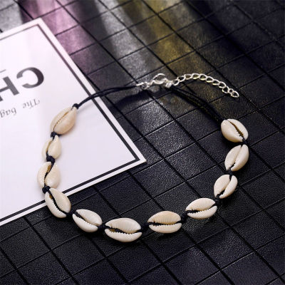 New Fashion Rope Chain Natural Shell Choker Necklace Collar Necklace Seashell Choker Necklace for Women Summer Ocean Necklace