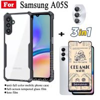 A05s 3 In 1 Samsung A05เคสโทรศัพท์กันกระแทก05S + ฟิล์มฝ้าเซรามิก + ฟิล์มเลนส์กล้องถ่ายรูป