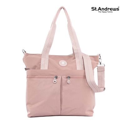 St.Andrews กระเป๋าสะพายทรง Tote มีสายสะพายยาว รุ่น SSH0018 - สีชมพู