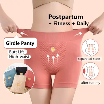 Seamless High Waist Postpartum Panties Women's Abdomen Hip Lift
