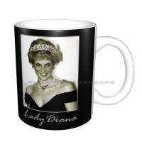 Lady Diana แก้วเซรามิคถ้วยกาแฟนมชาแก้ว Lady Diana Diana Lady D สหราชอาณาจักร Royalty Royal Family English Rose