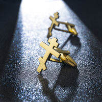 Tangula Orthodox Cross Cufflinks สำหรับ Mens Vintage ศาสนาศรัทธาเครื่องประดับเจ้าบ่าวเสื้อปุ่มงานแต่งงานอุปกรณ์เสริม Best Man ของขวัญ