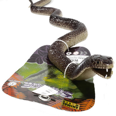 CFDTOY งูปลอม งูยางแผ่แม่เบี้ย มี3สี น้ำตาล เขียว  ขายคละสี TC0603