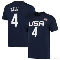 New 2021 Olympic Games NBA Wear Team Beal Fan Casual Short Sleeve Round Neck Training Jersey Unisex T-shirt Large A