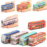 สินค้าใหม่1: 87 Alloy Pull Back Mini London Bus Model,Simulation Of Travel Convertible Bus Toys,Wholesale