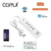 CORUI Brazil WiFi Smart Power Strip 4 Brazil Standard Outlets Plug With 4 USB Charging Port Timing App Voice Control Google Home Ratchets Sockets